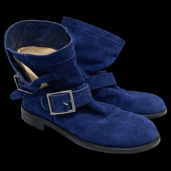 Jimmy Choo Blue Suede Leather Boots, 36.5 / 6 - Picture 2 of 5